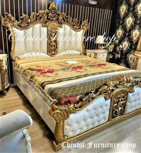 Luxury Furniture wood carving bedroom bedset